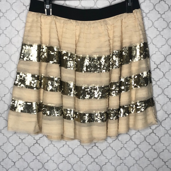 NWT Free People sequin Ruffle Skirt Medium M - Picture 4 of 5